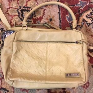 L.A.M.B green leather crossbody or handle bag